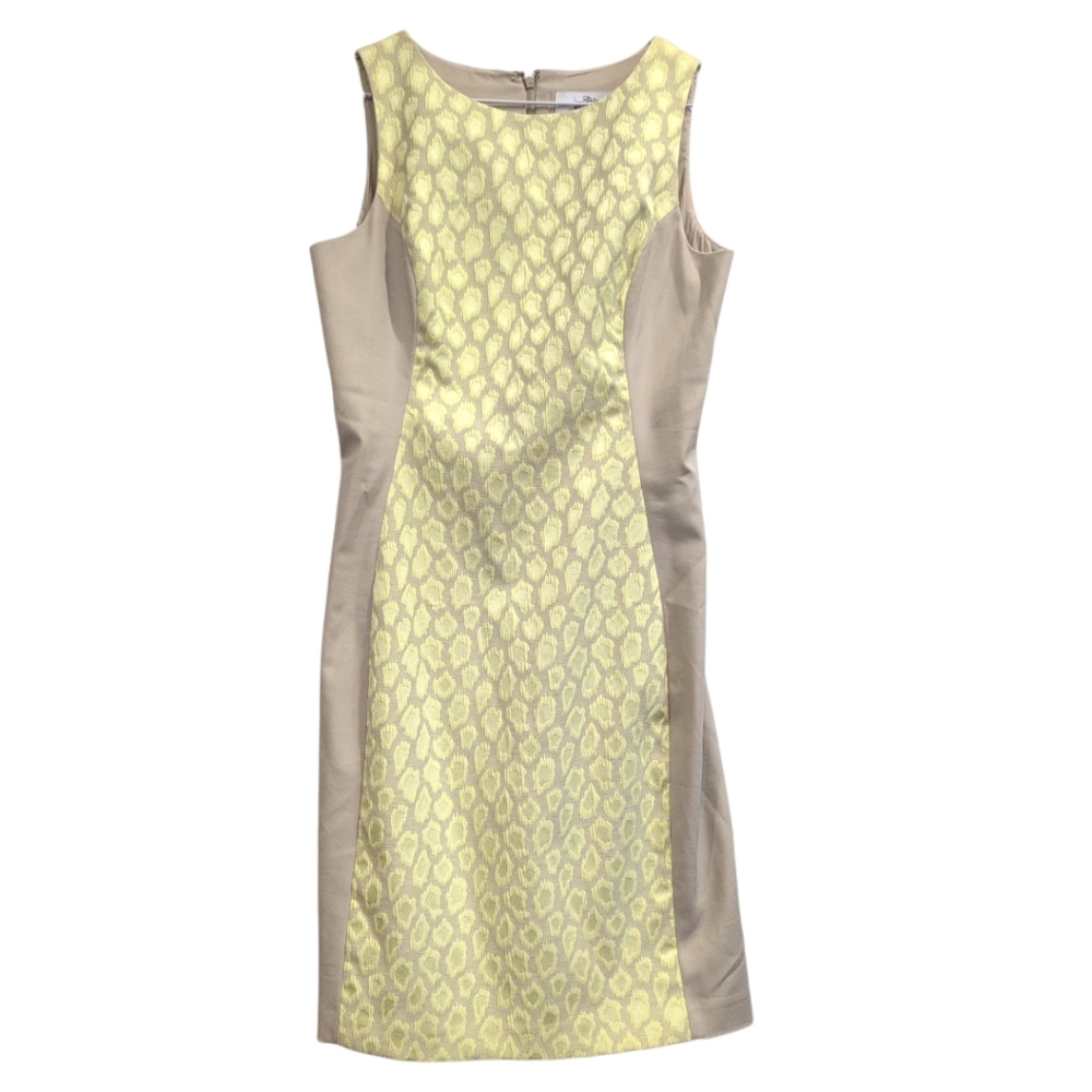 Badgley Mischka  Yellow and Beige Dress Small 6